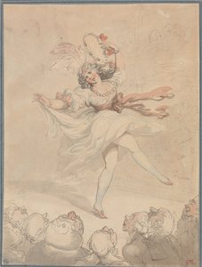 Bailarina com um pandeiro de Thomas Rowlandson