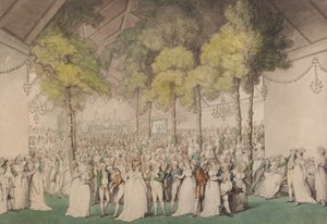 Fete at Boodles Club, Ranelagh, em homenagem a George III de Thomas Rowlandson