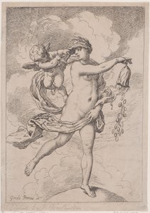 Fortuna com uma bolsa, 1795-99., 1795-99. de Thomas Rowlandson
