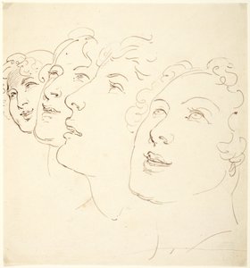 Quatro Cabeças de Thomas Rowlandson