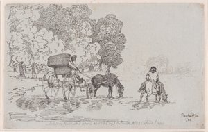 Espreguiçadeira de quatro rodas de Thomas Rowlandson