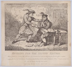 Frontispício, Revisando para a Segunda Edição Pitorescas Belezas de Boswell, P..., 15 de junho de 1786. de Thomas Rowlandson