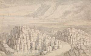 Calçada dos Gigantes, Antrim, Irlanda. de Thomas Rowlandson