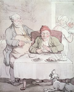 Gula (caneta e wc no papel) de Thomas Rowlandson
