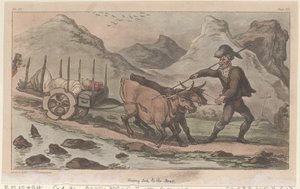 Ficando doente para trás, de The Military Adventures of Johnny Newcome, 1815., 1815. de Thomas Rowlandson