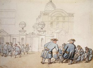 Hospital Greenwich (lápis e aguarela sobre papel) de Thomas Rowlandson