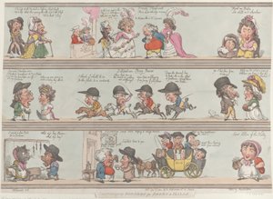 Grotesque Borders for Rooms and Halls, 1 de dezembro de 1800., 1 de dezembro de 1800. de Thomas Rowlandson