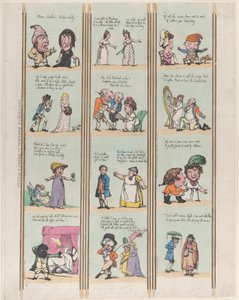 Grotesque Borders for Rooms & Halls, Placa 16, 1º de agosto de 1799., 1º de agosto de 1799. de Thomas Rowlandson