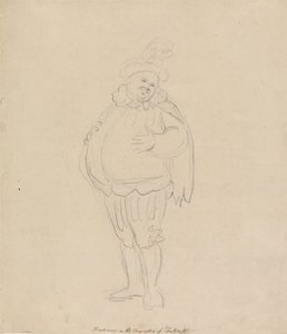Henderson no papel de Falstaff de Thomas Rowlandson