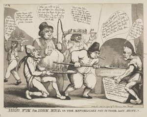 Grande Diversão para o John Bull ou os Republicanos na sua Última Manobra de Thomas Rowlandson