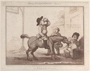 Realizações de Cavalos, Esboço 5: Um Político !!, 1º de agosto de 1799., 1º de agosto de 1799. de Thomas Rowlandson