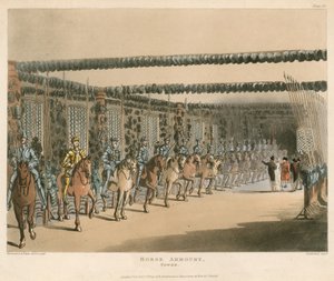 Arsenal de cavalos na Torre de Londres de Thomas Rowlandson