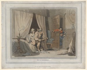 House Breakers, impressão feita por Thomas Molten, 1791 (gravura colorida à mão) de Thomas Rowlandson