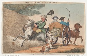 How to Pass a Carriage, 11 de Junho de 1808., 11 de Junho de 1808. de Thomas Rowlandson
