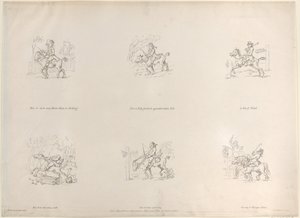Como transformar qualquer cavalo, égua ou castrado, Como cavalgar gentil e agradável em Hil..., 1º de março de 1803. de Thomas Rowlandson