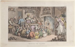 Hunting the Slipper, de The Vicar of Wakefield, 1 de Maio de 1817., 1 de Maio de 1817. de Thomas Rowlandson