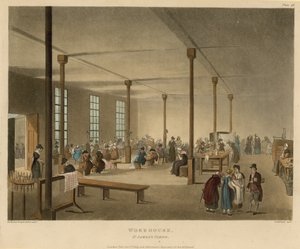 Interior de um asilo na paróquia de St. James de Thomas Rowlandson