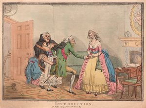 Introdução, pub. 1793 (gravura colorida à mão) de Thomas Rowlandson