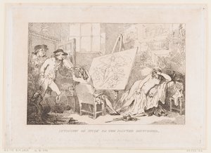 Intrusão no Estudo ou O Pintor Perturbado de Thomas Rowlandson