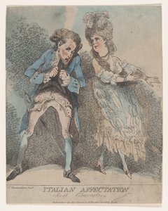 Afectação italiana, personagens reais, 1786-91., 1786-91. de Thomas Rowlandson