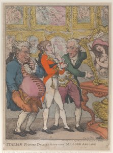 Traficantes italianos de fotos enganando meu senhor Anglaise, 30 de maio de 1812., 30 de maio de 1812. de Thomas Rowlandson