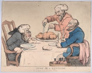Judeus em um almoço, 1794., 1794. de Thomas Rowlandson