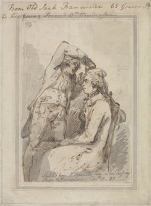 John Bannister em seu camarim em Drury Lane de Thomas Rowlandson