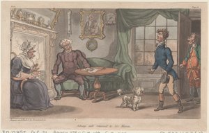 Johnny a salvo voltou à sua mãe, de The Military Adventures of Johnny Newcome, 1815., 1815. de Thomas Rowlandson