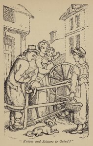 Facas e tesouras para moer de Thomas Rowlandson