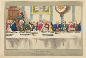 A Mesa do Anfitrião de Thomas Rowlandson