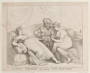 Mulheres que negociam com o próprio capital de Thomas Rowlandson