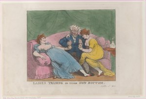Senhoras negociando em seu próprio fundo, [5 de outubro de 1810], reimpressão., [5 de outubro de 1810], reimpressão. de Thomas Rowlandson