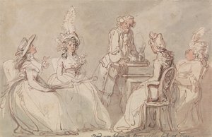 Senhoras a tomar chá de Thomas Rowlandson