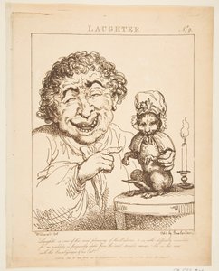 Riso Le Brun Travested, ou Caricaturas das Paixões, 21 de janeiro de 1800. de Thomas Rowlandson