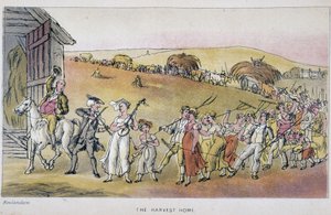 Le docteur avec des camponeses à la fête de la harvest - in "Doctor Syntax