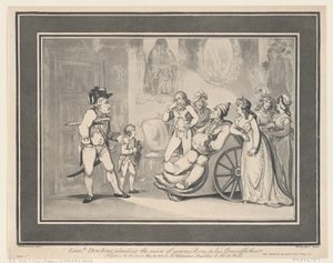 Tenente Bowling pleiteando a causa do jovem Rory para seu avô, 12 de maio de 1800., 12 de maio de 1800. de Thomas Rowlandson