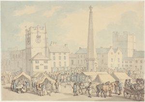 Dia de Mercado em Richmond, em Yorkshire de Thomas Rowlandson