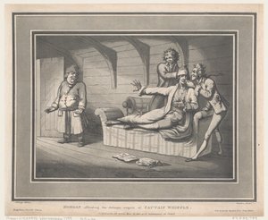 Morgan ofendendo os órgãos delicados do capitão Whiffle, 12 de maio de 1800., 12 de maio de 1800. de Thomas Rowlandson