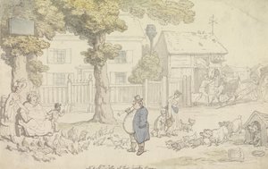 O Sr. e a Sra. Jolly na sua casa de campo de Thomas Rowlandson