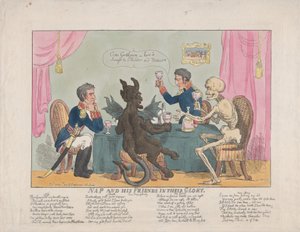Nap and His Friends in their Glory, 1 de outubro de 1813., 1 de outubro de 1813. de Thomas Rowlandson