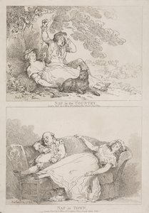 Sesta no campo - Sesta na cidade de Thomas Rowlandson