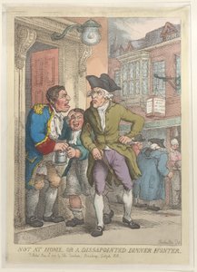 Não em casa, ou um caçador de jantar desapontado, 13 de junho de 1823., 13 de junho de 1823. de Thomas Rowlandson