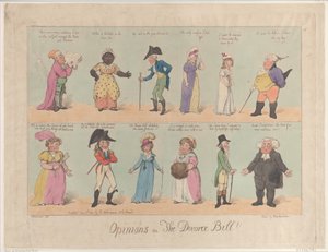 Opiniões sobre The Divorce Bill!!, 2 de junho de 1800., 2 de junho de 1800. de Thomas Rowlandson