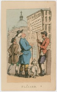 Placard. Loteria - dois prêmios de £ 30.000 serão sorteados amanhã de Thomas Rowlandson