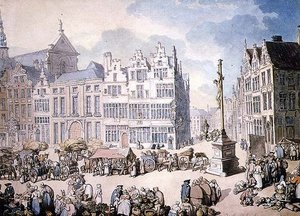 Place de Mer, Antuérpia de Thomas Rowlandson