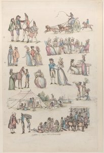 Placa 7, Esboços de Figuras, Paisagens e Gado... para o Uso dos Aprendizes, Ju..., 27 de junho de 1790. de Thomas Rowlandson