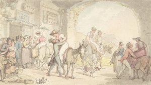 Prazer de uma Poste aux Anes, de Sentimental Travels, ca. 1821. de Thomas Rowlandson