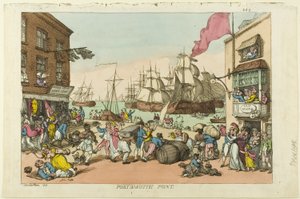 Ponto de Portsmouth de Thomas Rowlandson