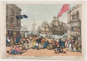 Ponto de Portsmouth, 1814. de Thomas Rowlandson