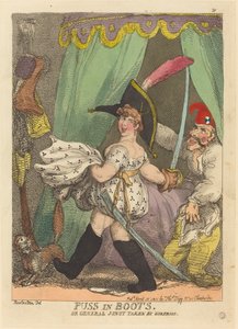 Gato de Botas, ou General Junot pego de surpresa de Thomas Rowlandson